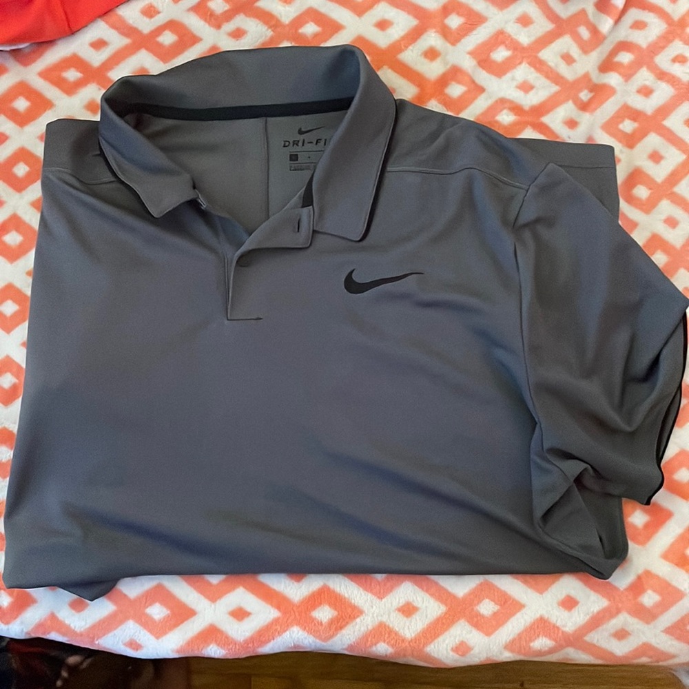Nike, dark gray large, DRI-FIT Nike polo